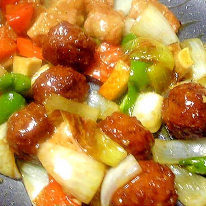 市販の肉団子を使って簡単野菜たっぷり酢豚